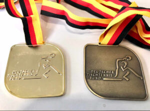 Medaillen des DTTB (Deutscher Tischtennis Bund) bei den Mitteldeutschen Meisterschaften der Seniorinnen und Senioren, Bad Blankenburg 10.03.2024